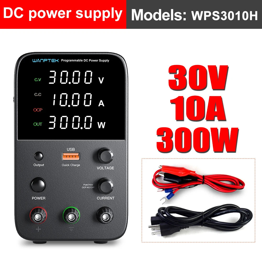 Adjustable DC Bench Power Supply 30V 10A Digital Display | 60V 5A & 120V 3A Options