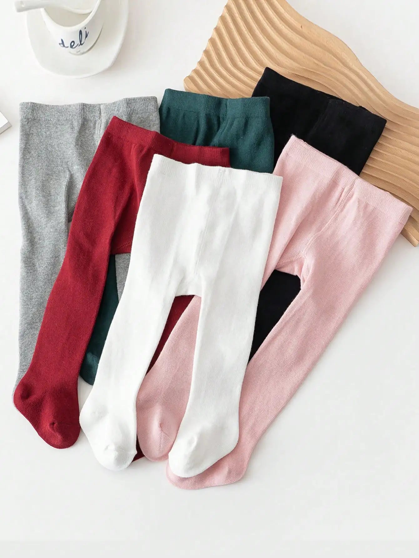 Baby & Toddler Tights Pantyhose - Newborn to 6Y Elastic Waist Solid Color