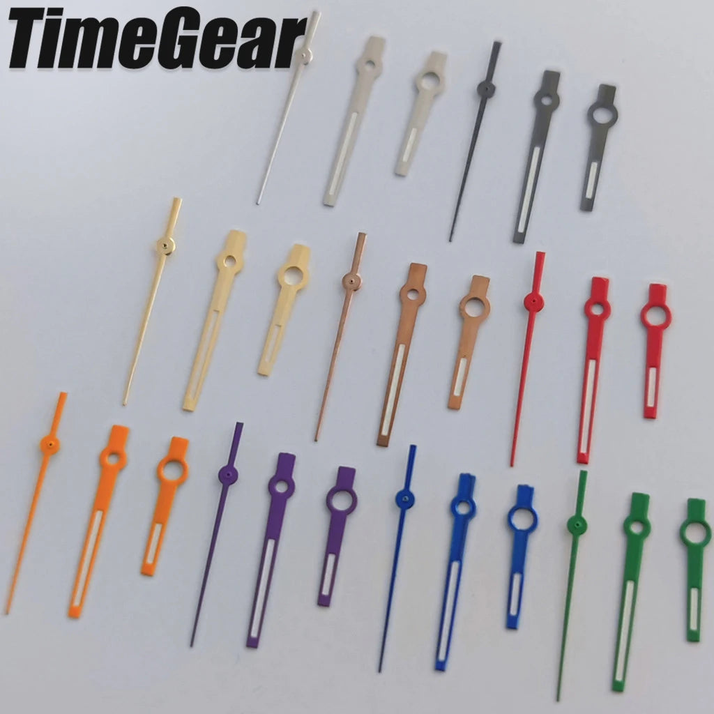 C3 Green Luminous Watch Hands Set for NH Series & Compatible Automatic Movements — 12.5 × 12 × 8 mm (0.49 × 0.47 × 0.31 in)