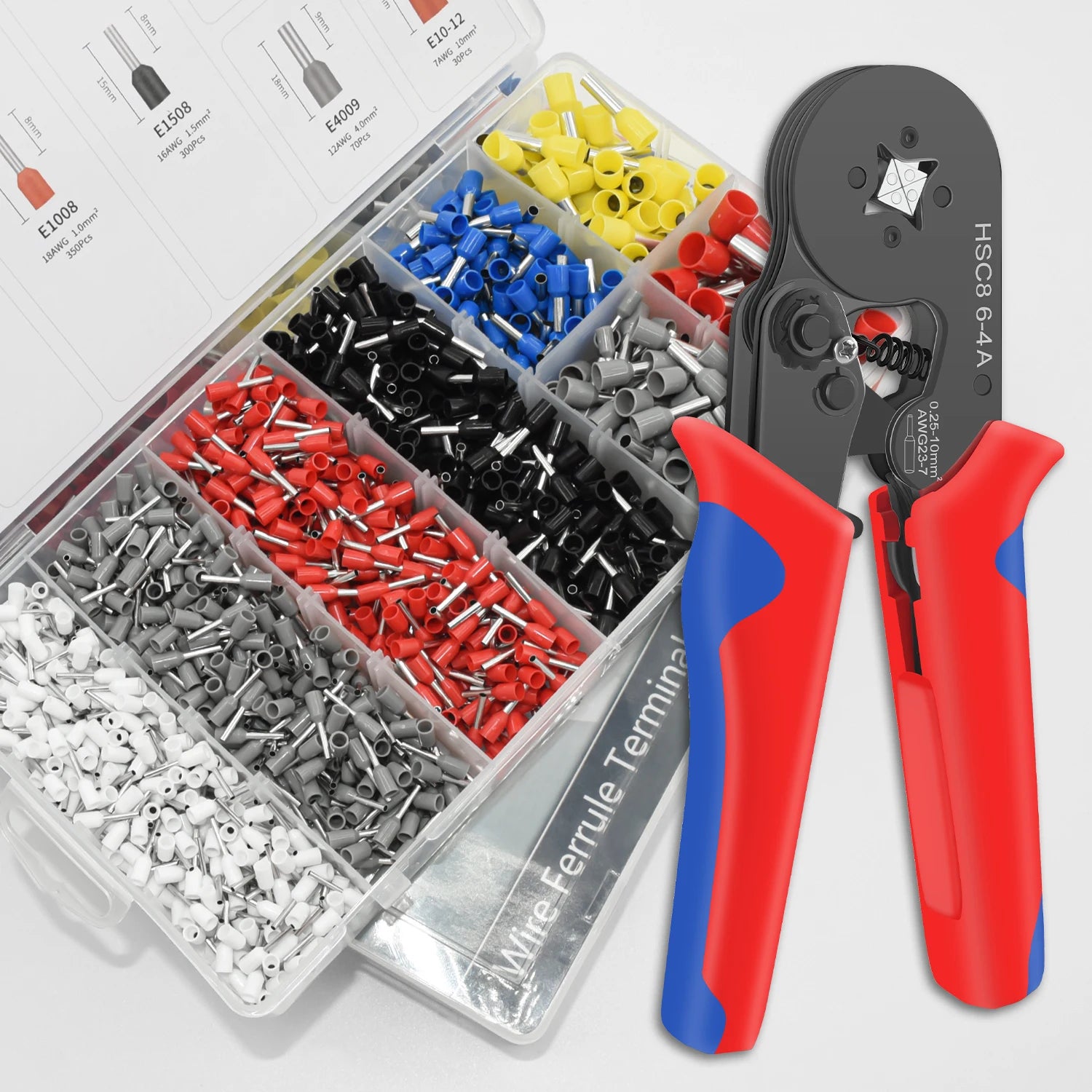 Ferrule Crimping Pliers – Mini Wire End Crimper for Tube Terminals, Carbon Steel Electrical Repair Tool
