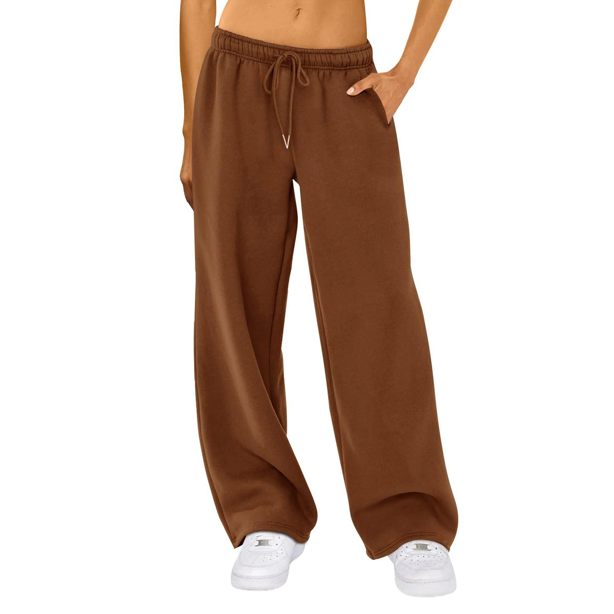Women's High Waist Wide Leg Joggers - Y2K Baggy Drawstring Sweatpants, Casual Athletic Trousers