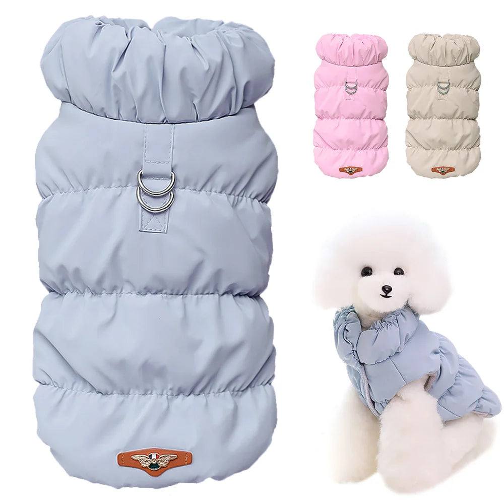 Padded Winter Pet Coat - Warm Windproof Jacket Vest for Small & Medium Dogs and Cats (S/M/L/XL)