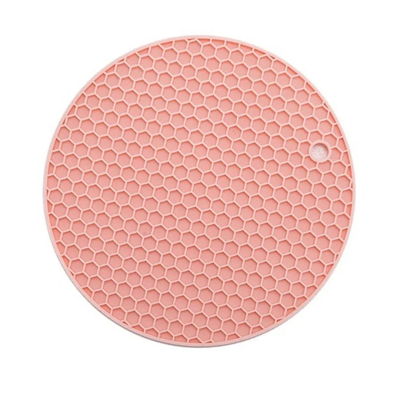 Silicone Heat-Resistant Trivet Mat 7 in (17.8 cm) Round Non-Slip Pot Holder & Countertop Protector - 1-Pack