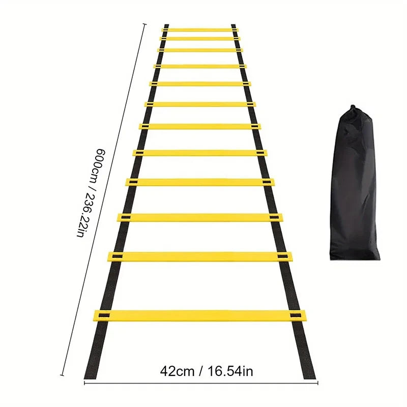 Agility Ladder for Speed & Footwork Training – Nylon Rungs, Multiple Lengths, Storage Bag Included