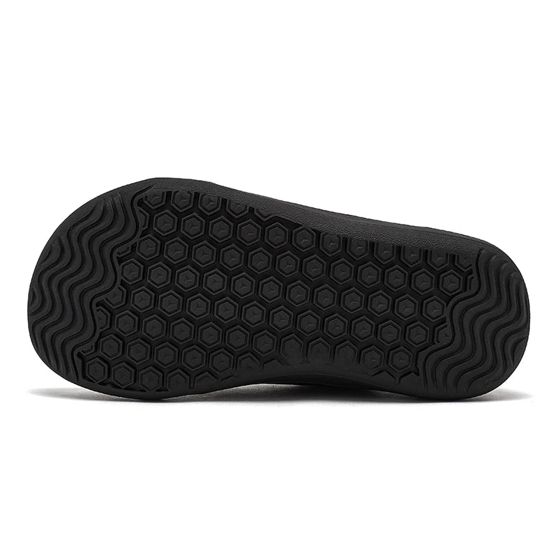 Kids Barefoot Shoes – Minimalist Wide-Toe Lightweight Sneakers with Hook & Loop PU Leather Upper