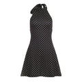 Polka Dot Halter Mini Dress - Backless Sleeveless A-Line Party & Summer Vacation Dress