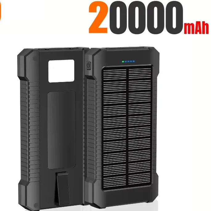500000mAh Solar Power Bank Fast Charging Portable External Battery for iOS and Android Phones