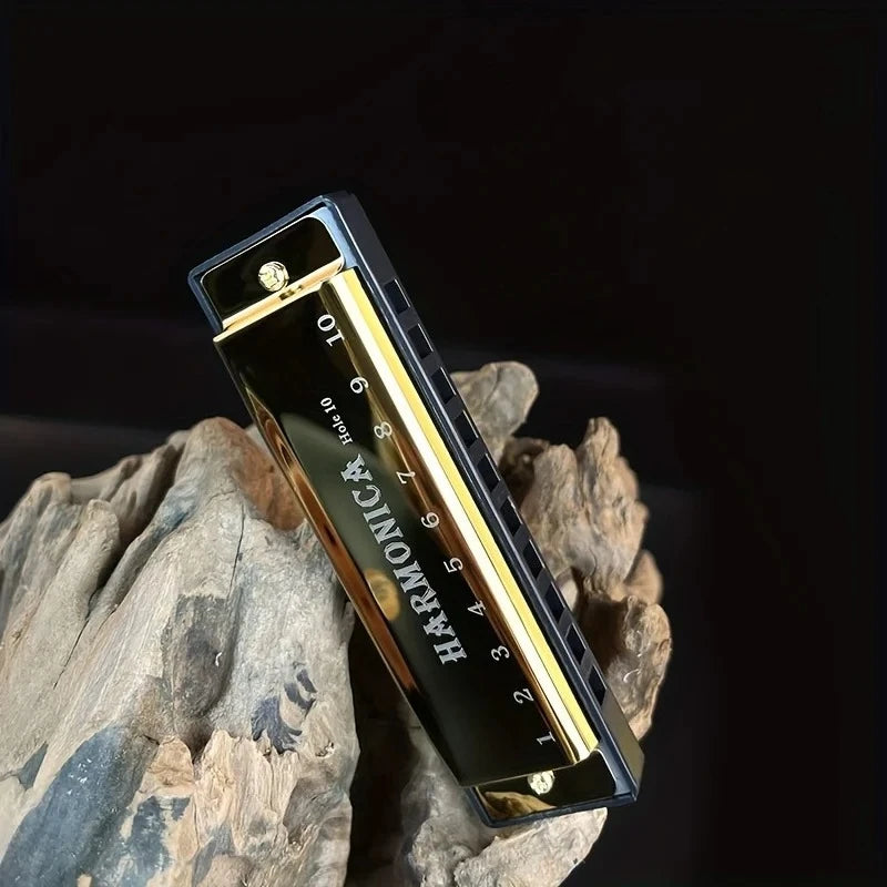 Student 10-hole harmonica in C with carry case, view 7