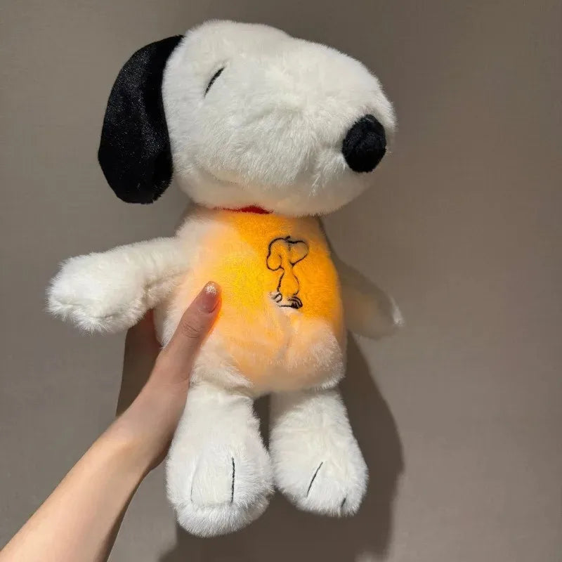 Glowing Breathing Snoopy Plush Sleep Aid Calming Stuffed Animal for Babies & Kids Bedtime Gift