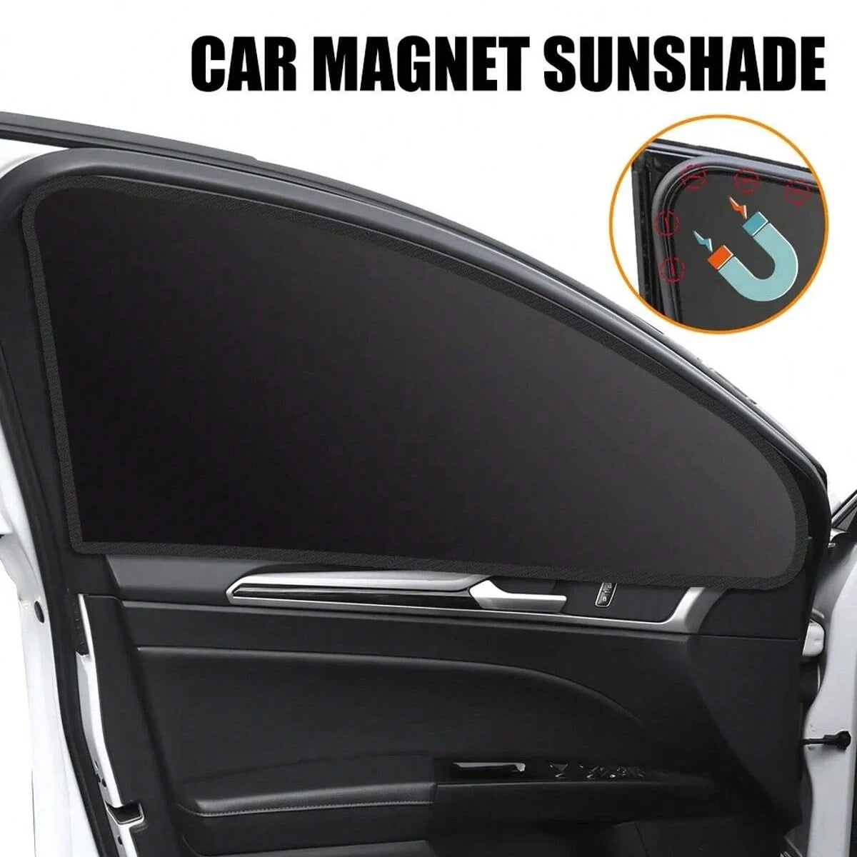 Magnetic Car Side Window Sunshade for UV Protection view 2