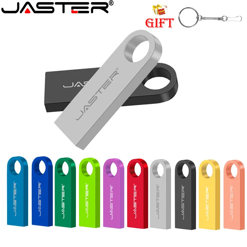 Metal USB 2.0 Flash Drive Pen Drive 4/8/16/32/64/128GB – Portable USB Stick, Waterproof & Antimagnetic