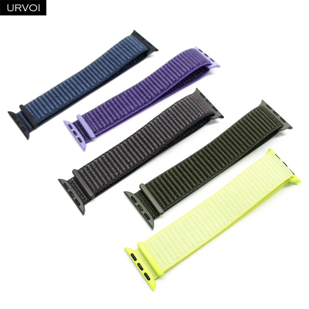Nylon Sport Loop Band for Apple Watch — Breathable Hook & Loop Fastener — Fits 42/44/45/46/49mm