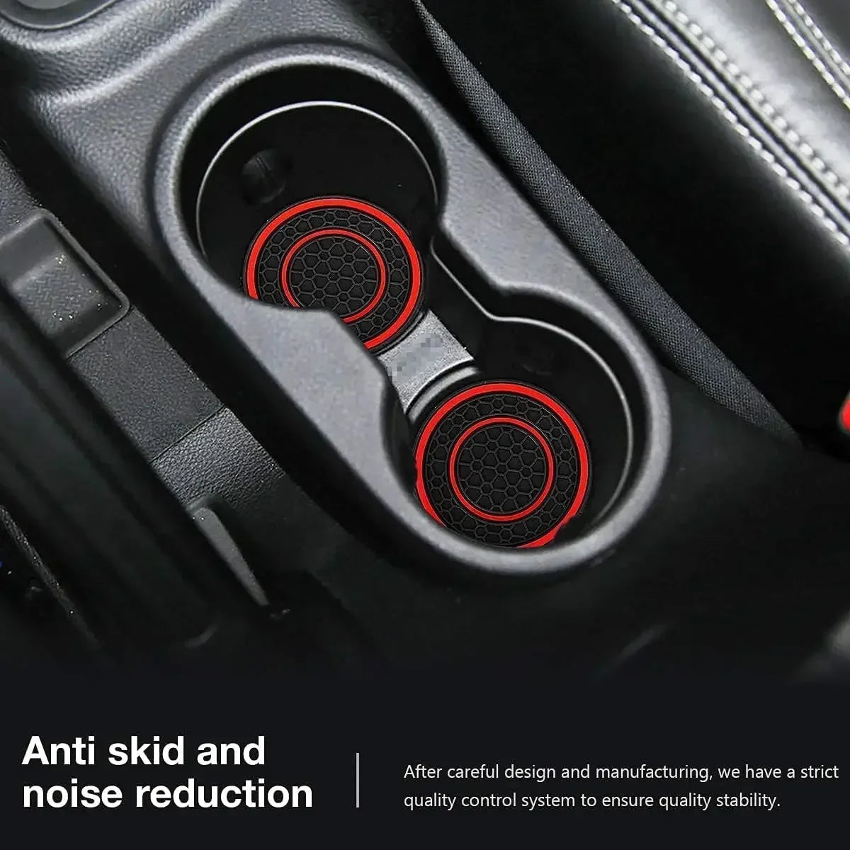 2-Piece Universal Anti-Slip Car Cup Holder Coasters, Dustproof Durable Interior Protectors