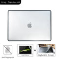 Matte Transparent PC+TPU Protective Case for MacBook Air & Pro 13/13.6/14/15.3/16-inch (33-41 cm) - Full Shell with Keyboard Cover & Vented Non-Slip Feet