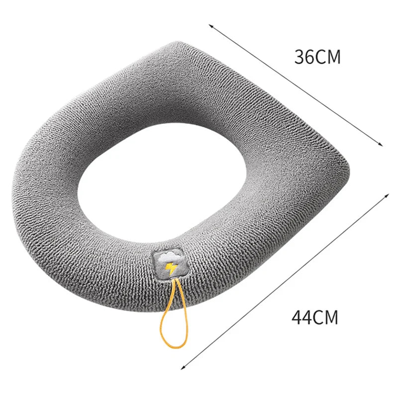 Universal Pumpkin Toilet Seat Cover – Soft Warm Closestool Mat, 30 cm (11.8 in) Toilet Lid Cushion