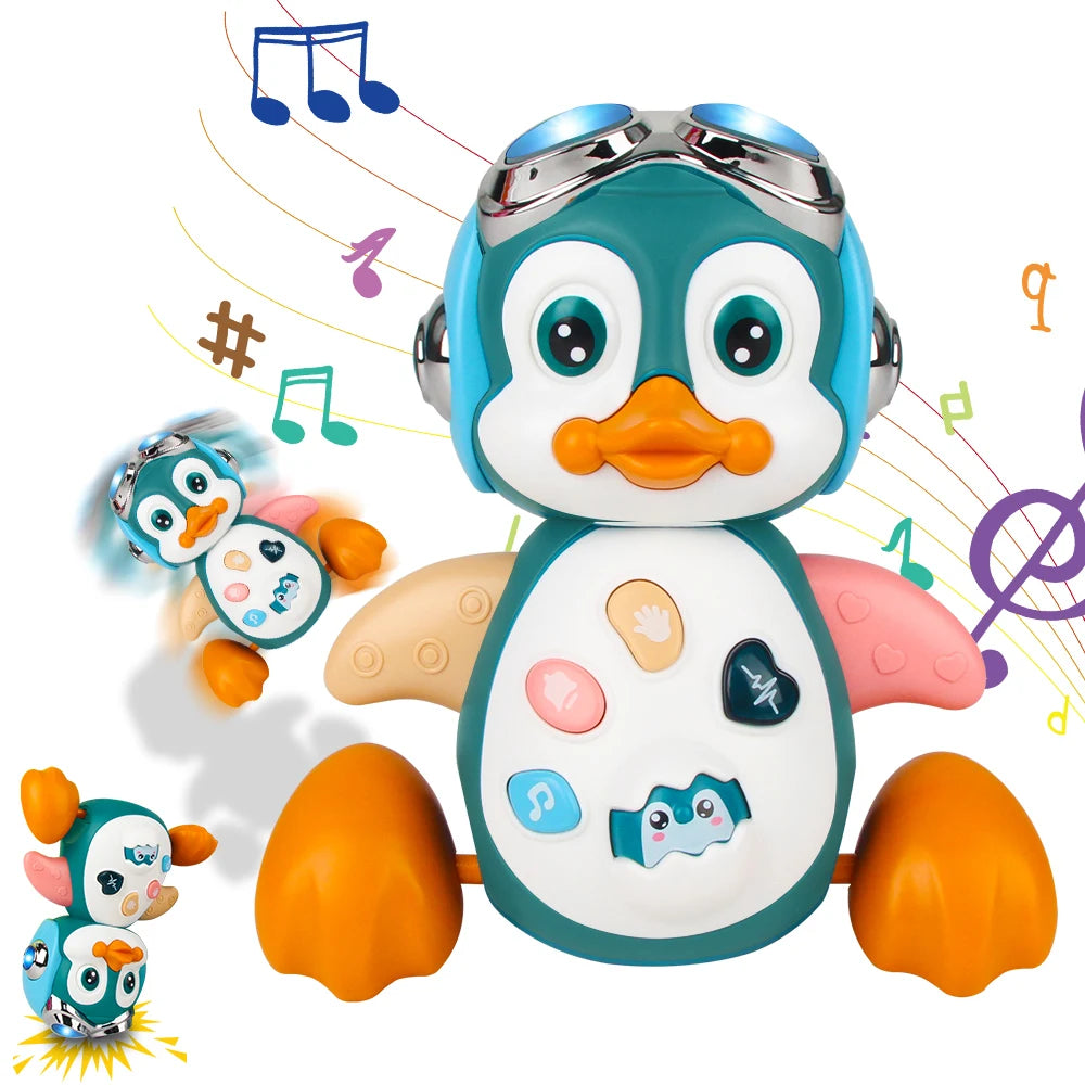 Baby & Toddler Electronic Pet Toys - Dancing Octopus, Musical Penguin & Duck | Interactive Crawling Tummy Time Toy