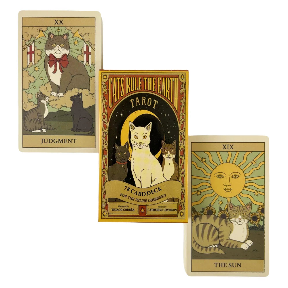 Cats Rule the Earth 78-Card Tarot & Oracle Deck — English Divination Cards
