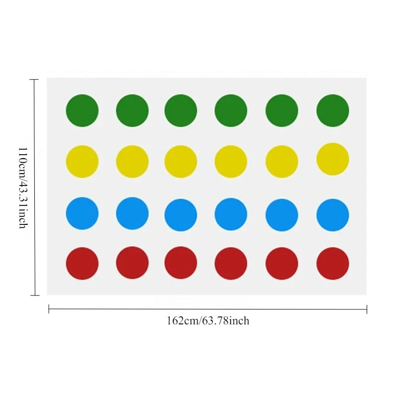 Twist Game Mat Indoor Outdoor Interactive Family Party Game for Kids and Adults - Balance & Movement Twisting Game