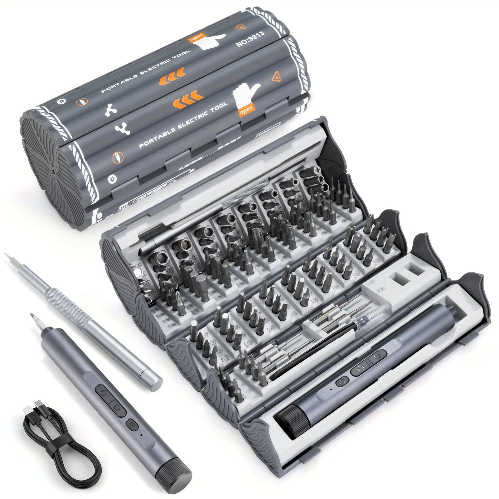 138-in-1 Mini Electric Screwdriver Set – Precision Magnetic Bits, Portable Rechargeable Alloy Kit for PC iPhone DIY Repairs