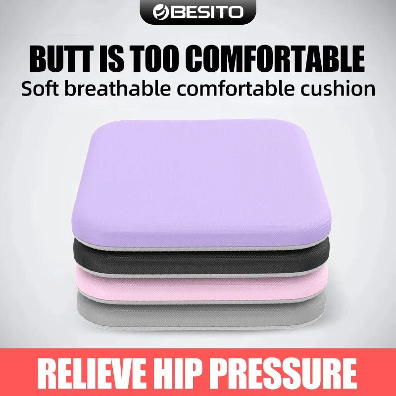 Ergonomic Memory Foam Seat Cushion for Office & Student Use - Hemorrhoid Relief and Lumbar Support