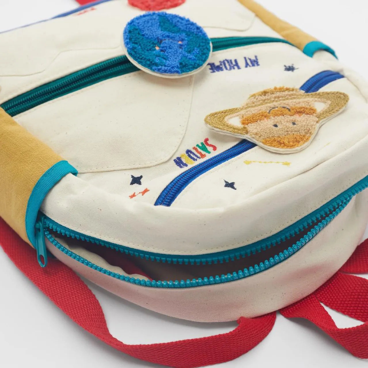 Planet Print Kids Canvas Backpack for Ages 4-6 — Kindergarten School Bag, Unisex