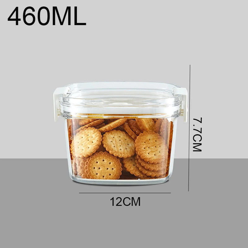Airtight Vacuum-Seal Food Storage Canister – 460ml / 700ml / 1300ml / 1800ml (15.5–60.9 fl oz) for Coffee, Tea & Cereal