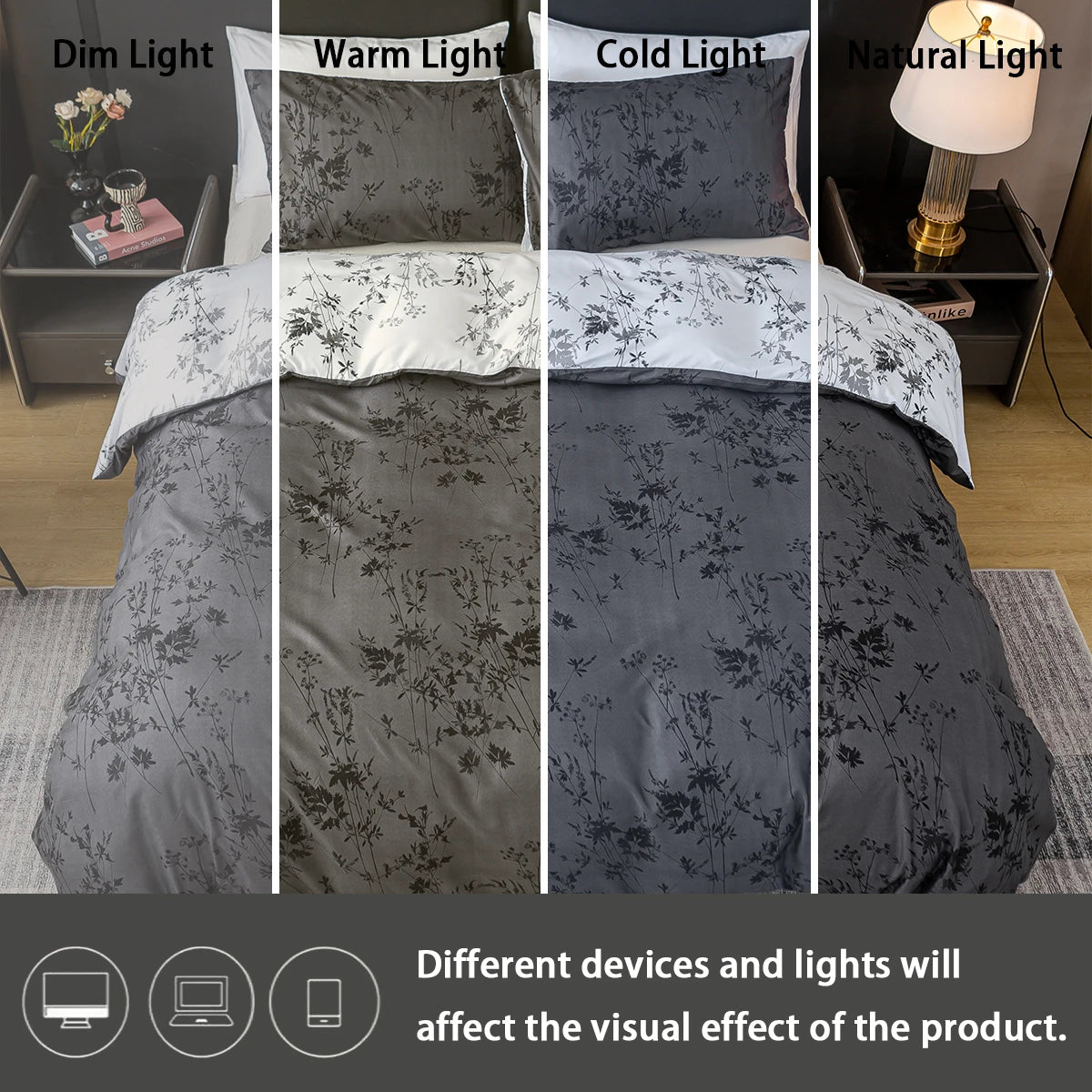 3-Piece Printed Duvet Cover Set — Soft 100% Polyester Bedding with 2 Pillowcases, Sizes 1.0–2.0 m (3.3–6.6 ft)