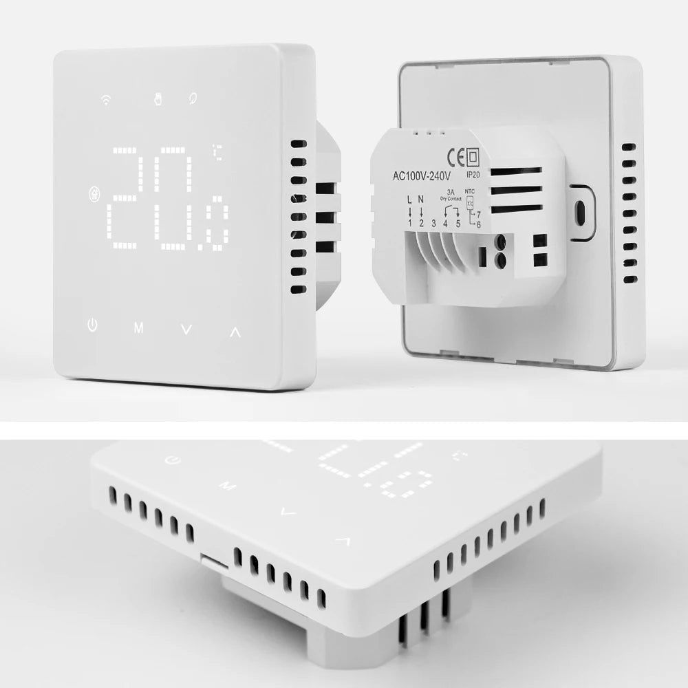 WiFi Smart Room Thermostat for Underfloor Heating — Tuya/Smart Life Compatible, Works with Alexa & Google Home