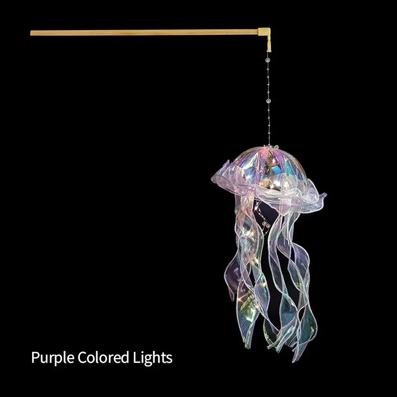 Jellyfish LED Lantern Night Light - Hanging Ocean Mermaid Bedroom & Party Decor for Kids