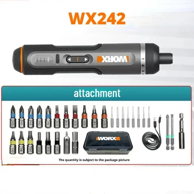 4V Mini Cordless Electric Screwdriver Set - USB Rechargeable Portable 30-Bit Kit for Home DIY