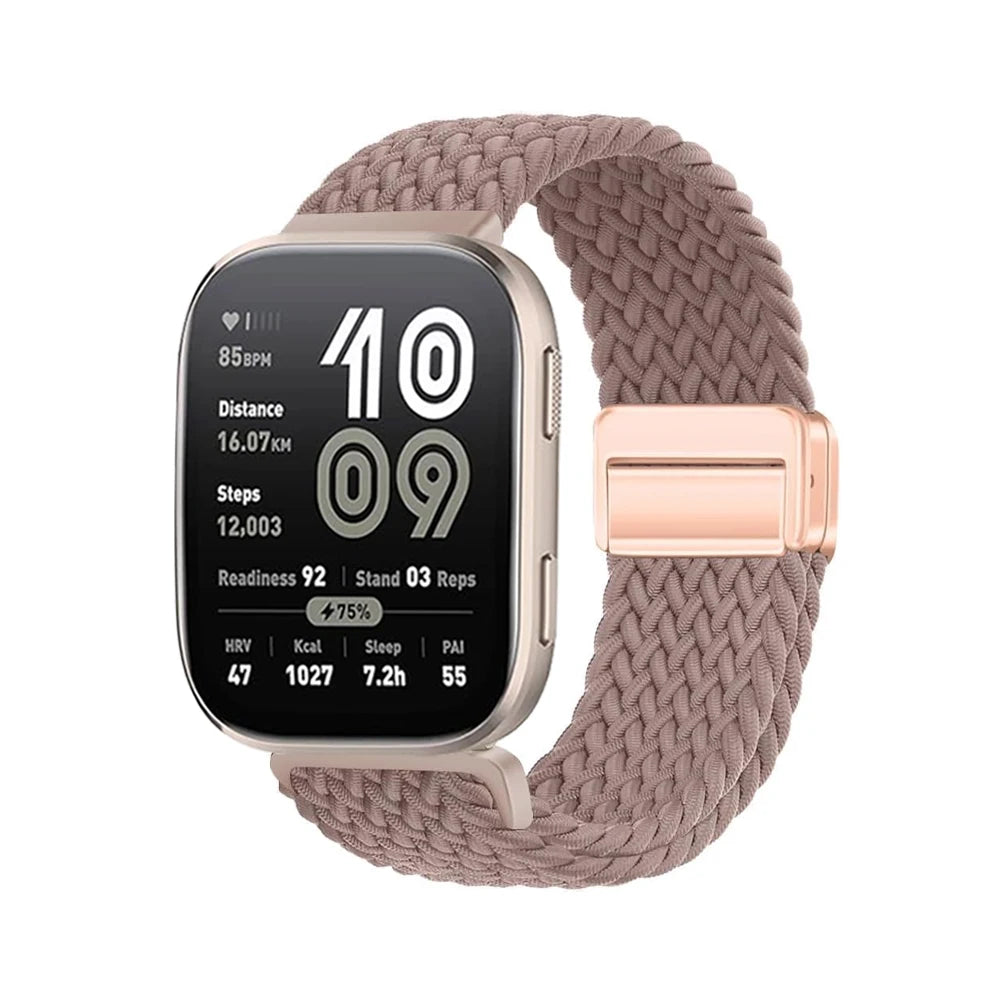 Magnetic Braided Nylon Watch Band — Adjustable Magnetic Clasp Strap for Smartwatches (1-Pack)