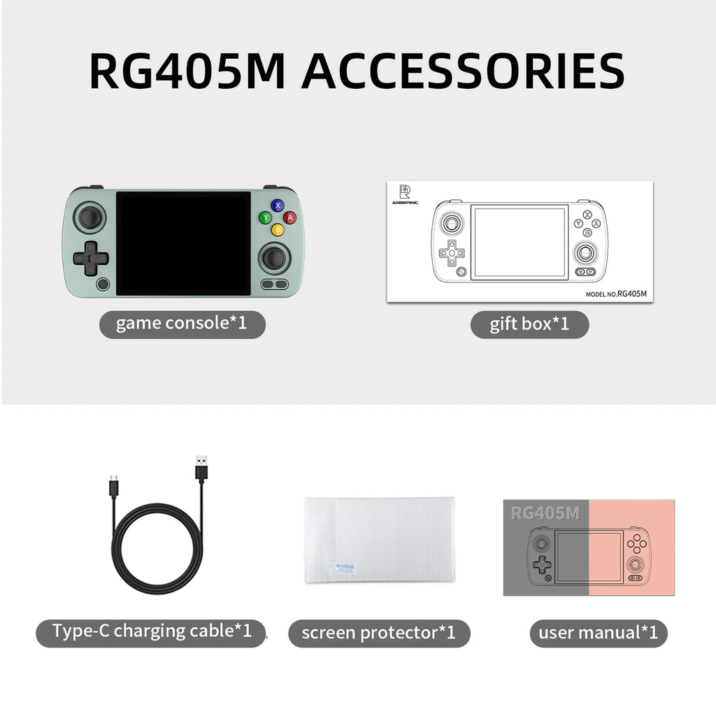 4.0-inch (10.16 cm) Android Handheld Gaming Console – Metal Shell IPS Touchscreen, 128GB, 3000+ Retro Games