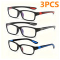 Sports Reading Glasses 1 or 3-Pack for Men & Women – Comfortable Presbyopic Readers with Polycarbonate Lenses