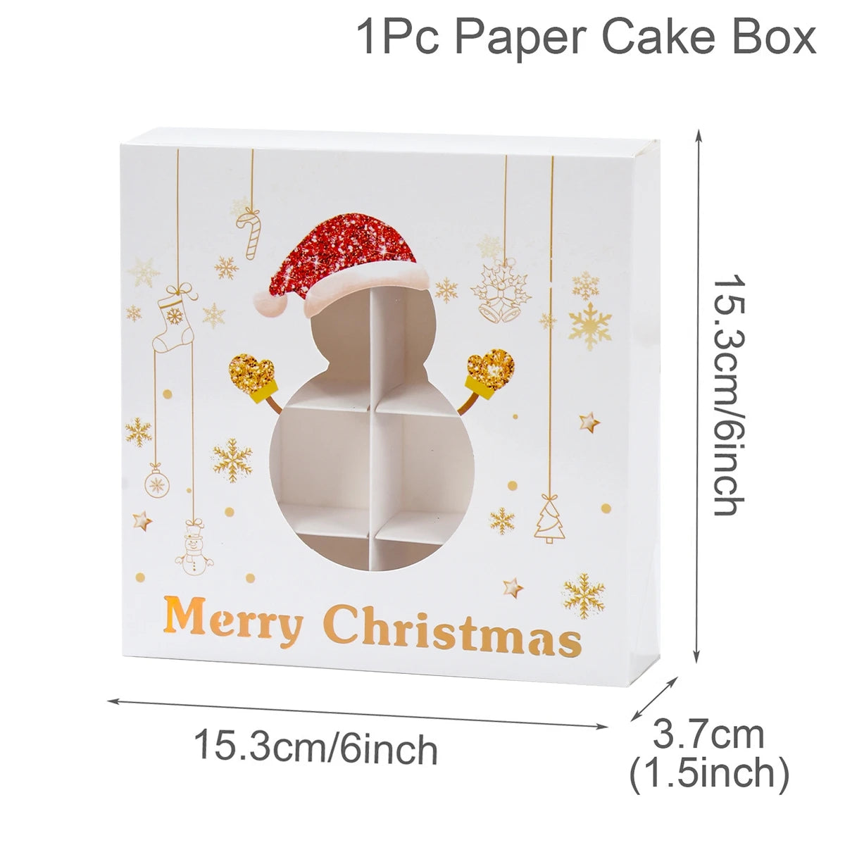Christmas Kraft Candy & Cookie Gift Box for Holiday Treats