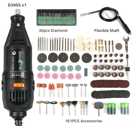 130W Electric Rotary Tool Kit - Mini Drill Engraver Polisher with Variable Speed & Flexible Shaft