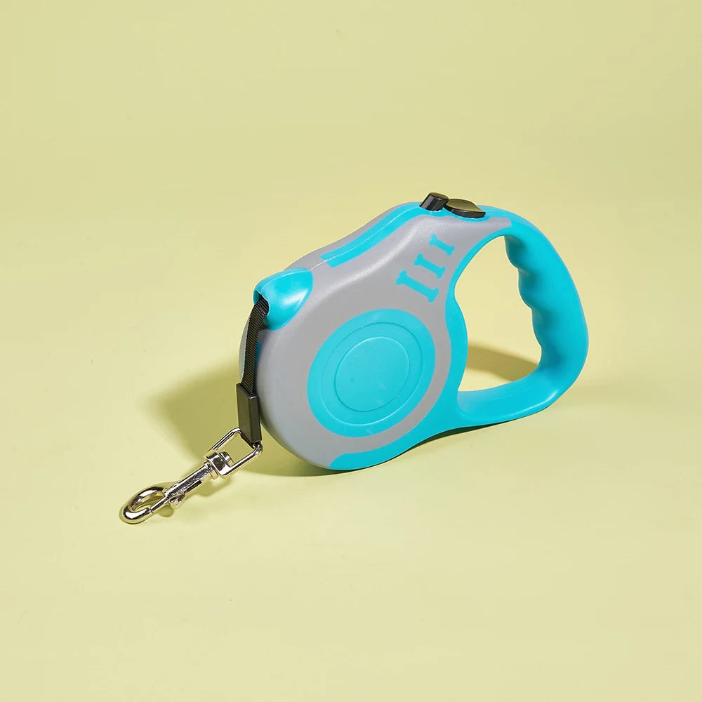 Retractable Dog Leash 3m / 5m (9.8ft / 16.4ft) Nylon Automatic Pet Lead for Small, Medium & Large Dogs and Cats