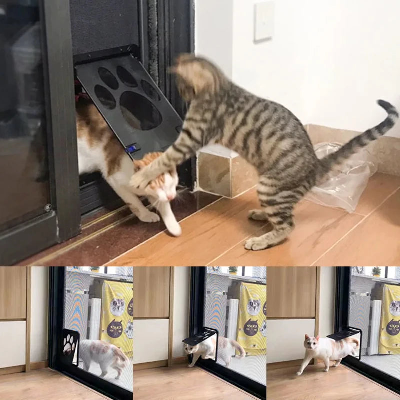 Lockable Pet Door for Dogs & Cats — Window or Gate Mount, Easy Install — Sizes L (24cm/9.4in x 29cm/11.4in) & XL (37cm/14.6in x 41cm/16.1in)