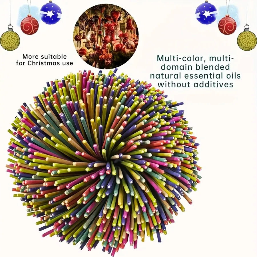 Wholesale Multi-Color Aromatherapy Incense Sticks - White Sage, Lavender, Rose, Lemongrass & Jasmine - Long-Lasting Home Fragrance