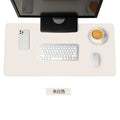 White Large Waterproof PU Suede Mouse Pad - Non-Slip Gaming Desk Mat for Keyboard & Mouse