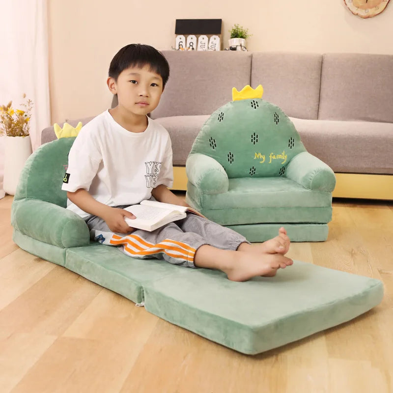 Children's Cartoon Folding Sofa Bed – Princess Toddler Convertible Chair