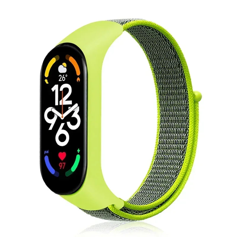 Nylon Loop Replacement Strap for Smart Fitness Tracker – Soft Adjustable Breathable Woven Wristband