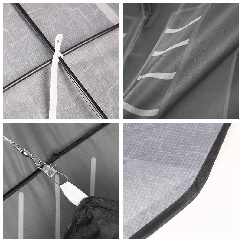 2m Delta Aircraft Kite – Large Beach & Camping Kite with 500cm (16.4 ft) Tail and 100M (328 ft) Line — Easy-Fly Foldable Kite for Adults & Teens