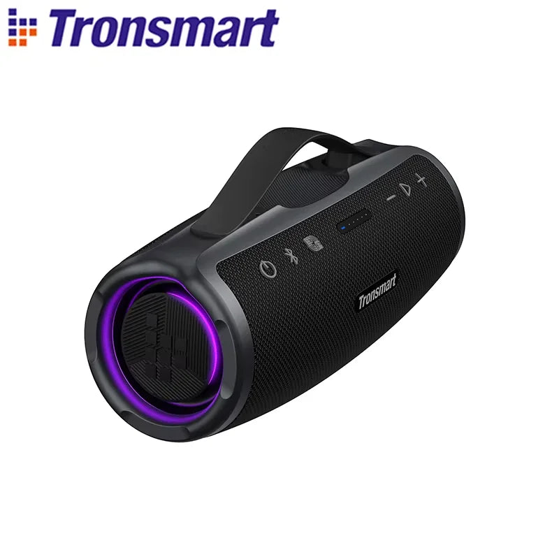 50W Portable Bluetooth Speaker — IPX7 Waterproof, 8000mAh Built-in Power Bank, App-Controlled EQ & Retractable Handle