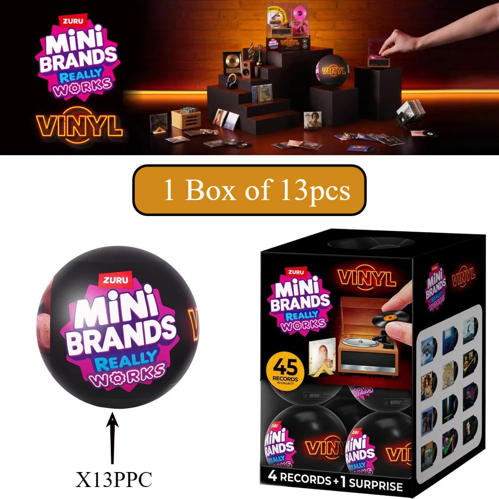 Mini Vinyl Surprise Ball – Playable Mini Records Collectible Blind Capsule for Music Lovers & Miniature Toy Collectors