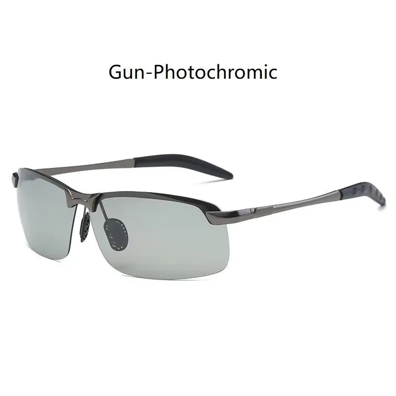 Men's Photochromic Polarized Sunglasses UV400 Color-Changing Driving & Fishing Eyewear