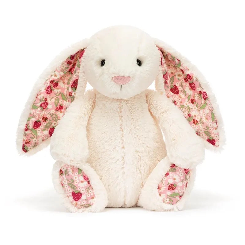 Bonnie Rabbit Plush Toy with Floral Ears - 12.2in (31cm) Kawaii Stuffed Pillow Cushion for Kids & Room Decor