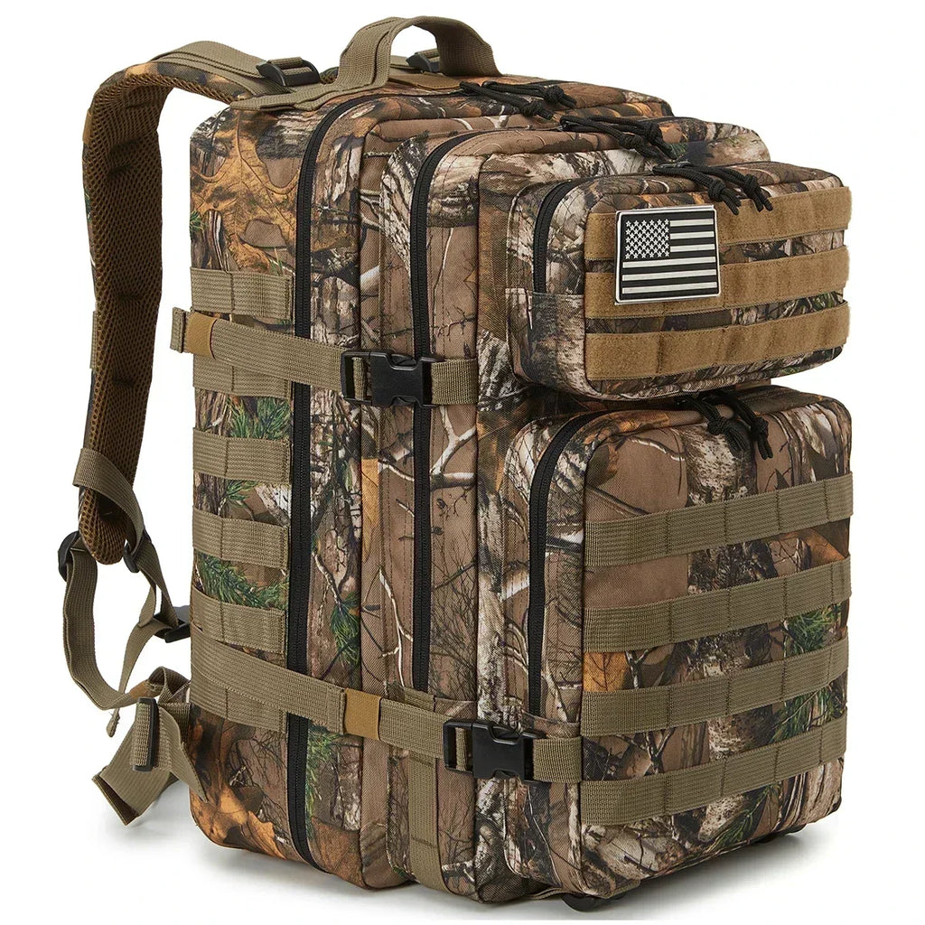 45L (2,746 cu in) Tactical Backpack — 3-Day Outdoor Hiking Camping Trekking Gym Bag for Men & Women