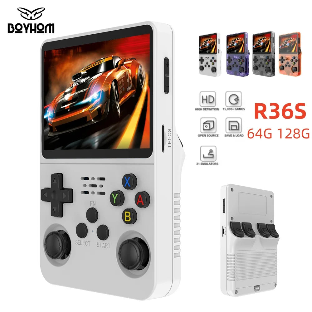 Open-Source Linux Retro Handheld Game Console 3.5-Inch (8.9 cm) IPS Screen 64GB/128GB Portable Pocket Player with 10,000 Classic Games