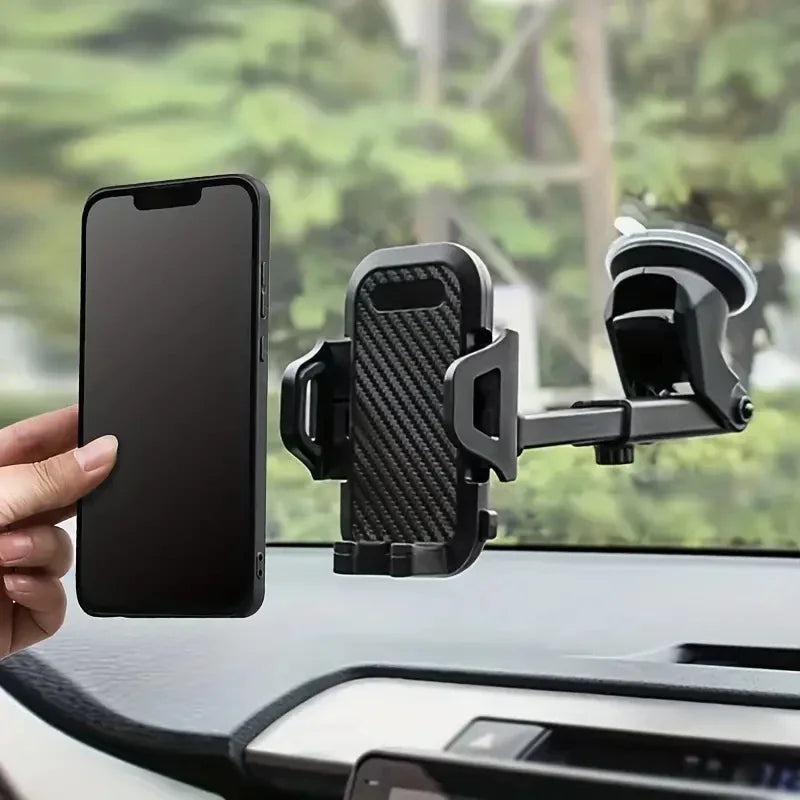 Universal Car Phone Holder - Dashboard, Windshield & Air Vent Mount with Suction and Gravity Grip for iPhone Samsung Xiaomi