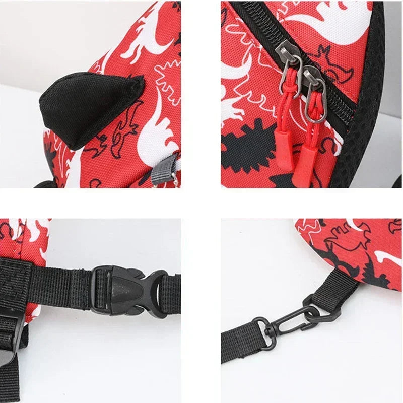 Dinosaur Toddler Safety Harness Backpack – Anti-Lost Wrist Link Kids School Bag (Ages 4-6)